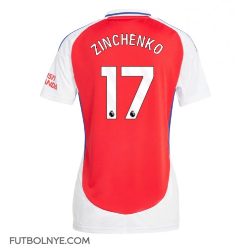 Camiseta Arsenal Oleksandr Zinchenko #17 Primera Equipación para mujer 2024-25 manga corta